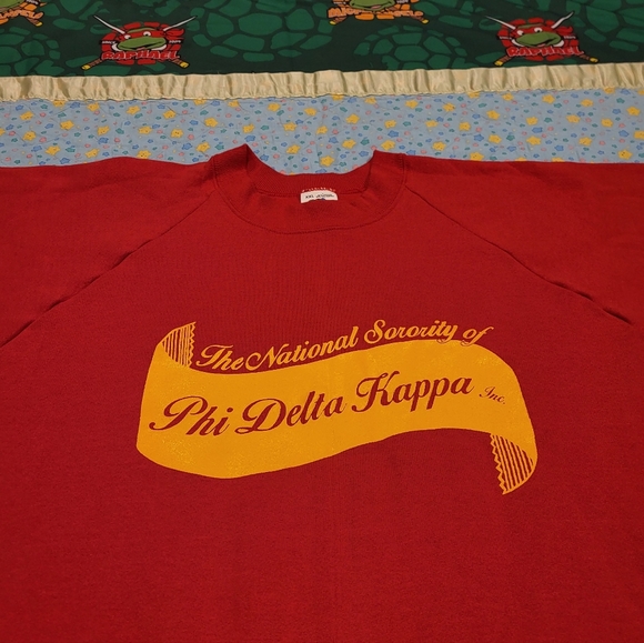 🏫🏠 Vtg 🔥 Phi Delta Kappa 💎 Sorority Sweater XXL ♥️ 80s 90s Made in USA 🇺🇸 - Picture 2 of 9